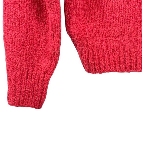 Vanessa Bruno Pink Puff Sleeve Cropped Alpaca Blend Sweater | S - Picture 4 of 7